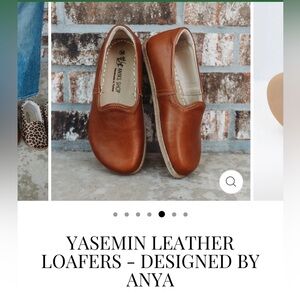 Yasmin leather loafers Anya’s barefoot shoe brand